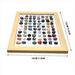 80 Pcs Natural Stones In A Photo Frame