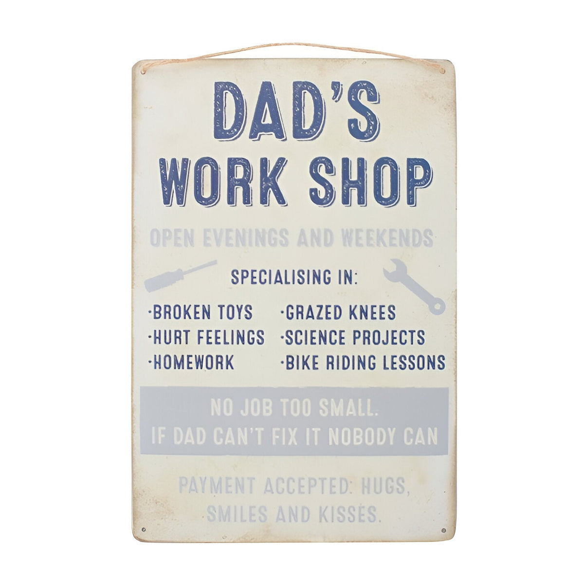 "Dad's Work Shop" Hanging Sign