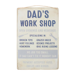"Dad's Work Shop" Hanging Sign