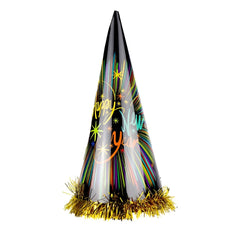 "Happy New Year" Tinsel Cone Hat