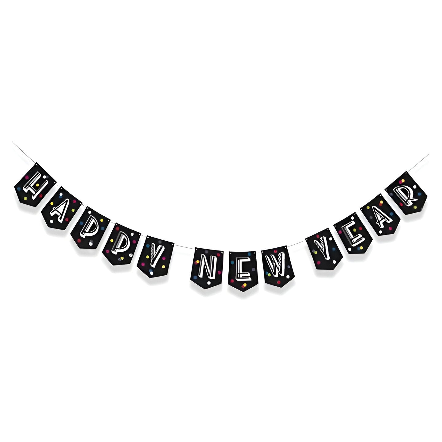 "Happy New Year Banner" - Neon Dots 8ft.