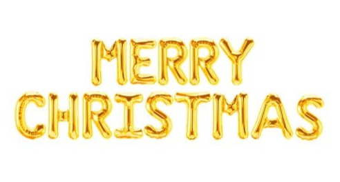 "MERRY CHRISTMAS" Gold Foil Balloon Kit - 16"