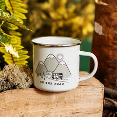'ON THE ROAD' Enamel Mug