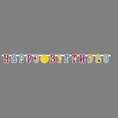 "Happy Birthday" Jointed Banner with Age Stickers - 7ft.